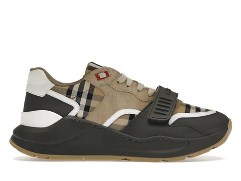 archive beige check sneakers